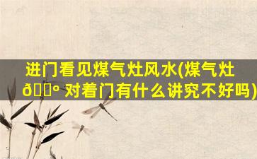 进门看见煤气灶风水(煤气灶 🌺 对着门有什么讲究不好吗)